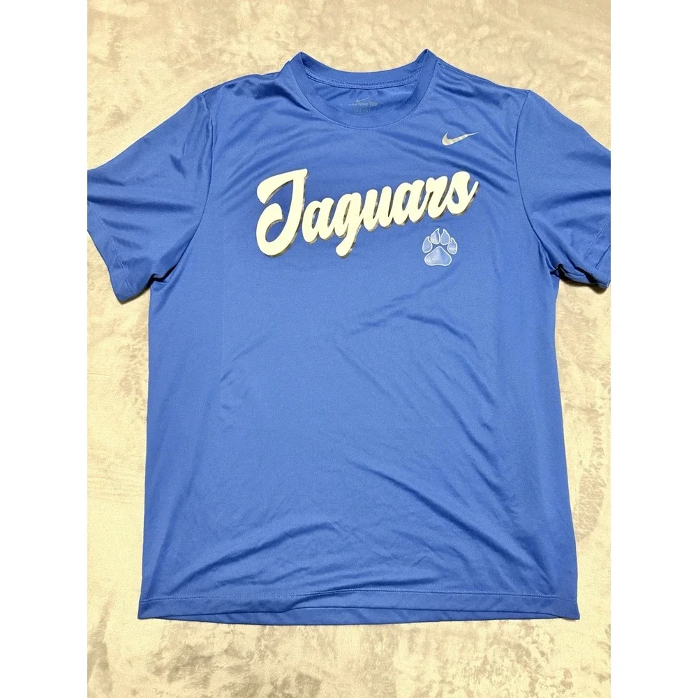 Nike T-Shirt Mens XL Blue Stephenson High School Jaguars Dri-Fit Short Sleeve